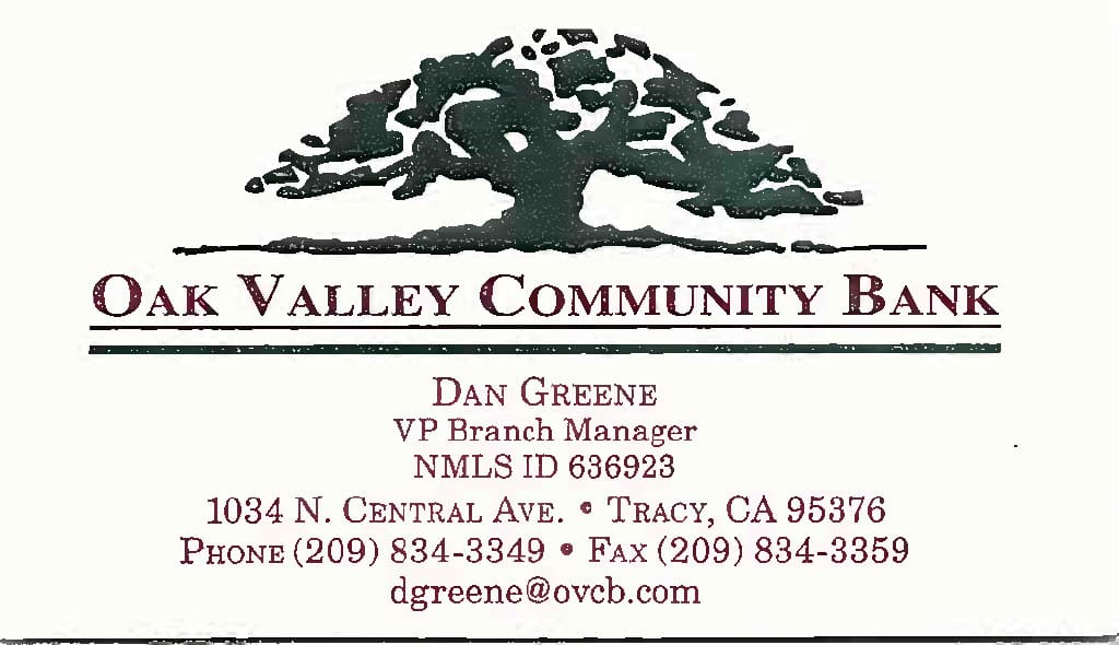 OAK VALLEY BANK DAN GREENE